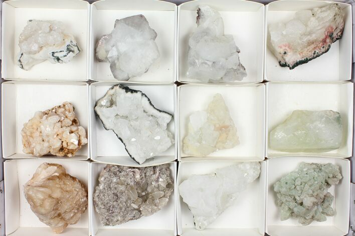 Mixed Indian Mineral & Crystal Flat - Pieces #95598